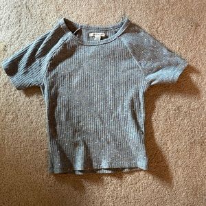 american eagle floral baby tee